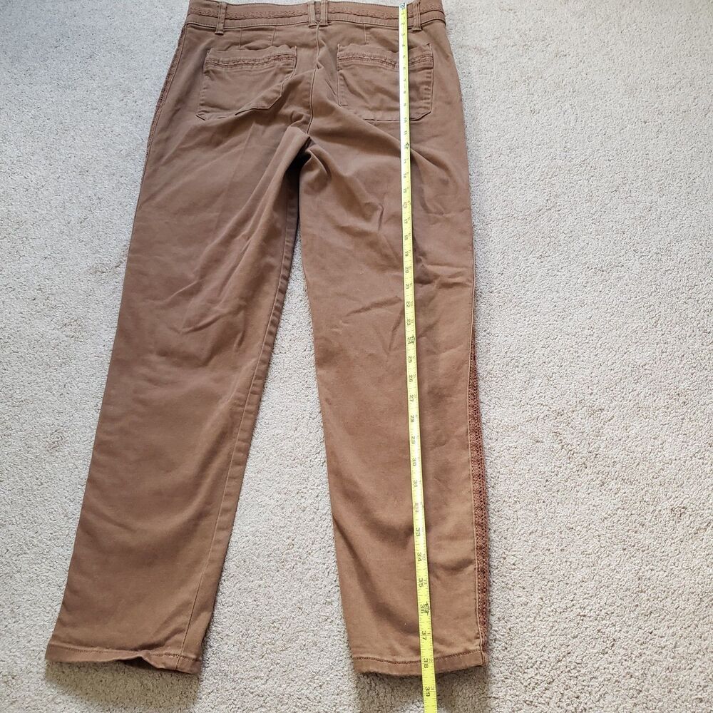 Democracy Ab Solution Utility Cargo Pants Side And Waist Lace detailing Brown 8 - Picture 8 of 10